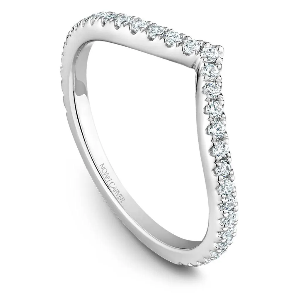 0.29ctw Diamond Chevron Wedding/Stackable Band