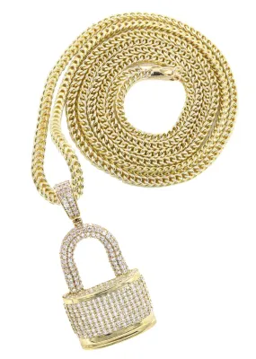 10K Yellow Gold Lock Necklace | Appx. 17 Grams