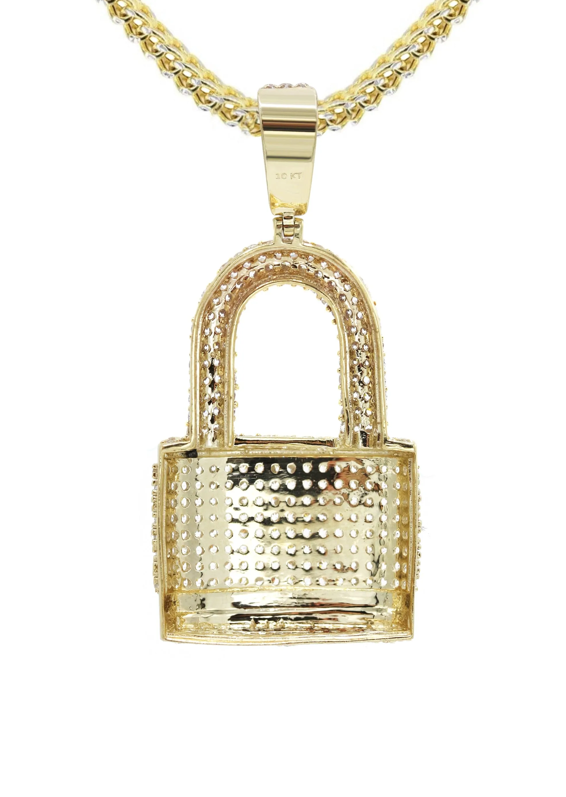 10K Yellow Gold Lock Necklace | Appx. 17 Grams