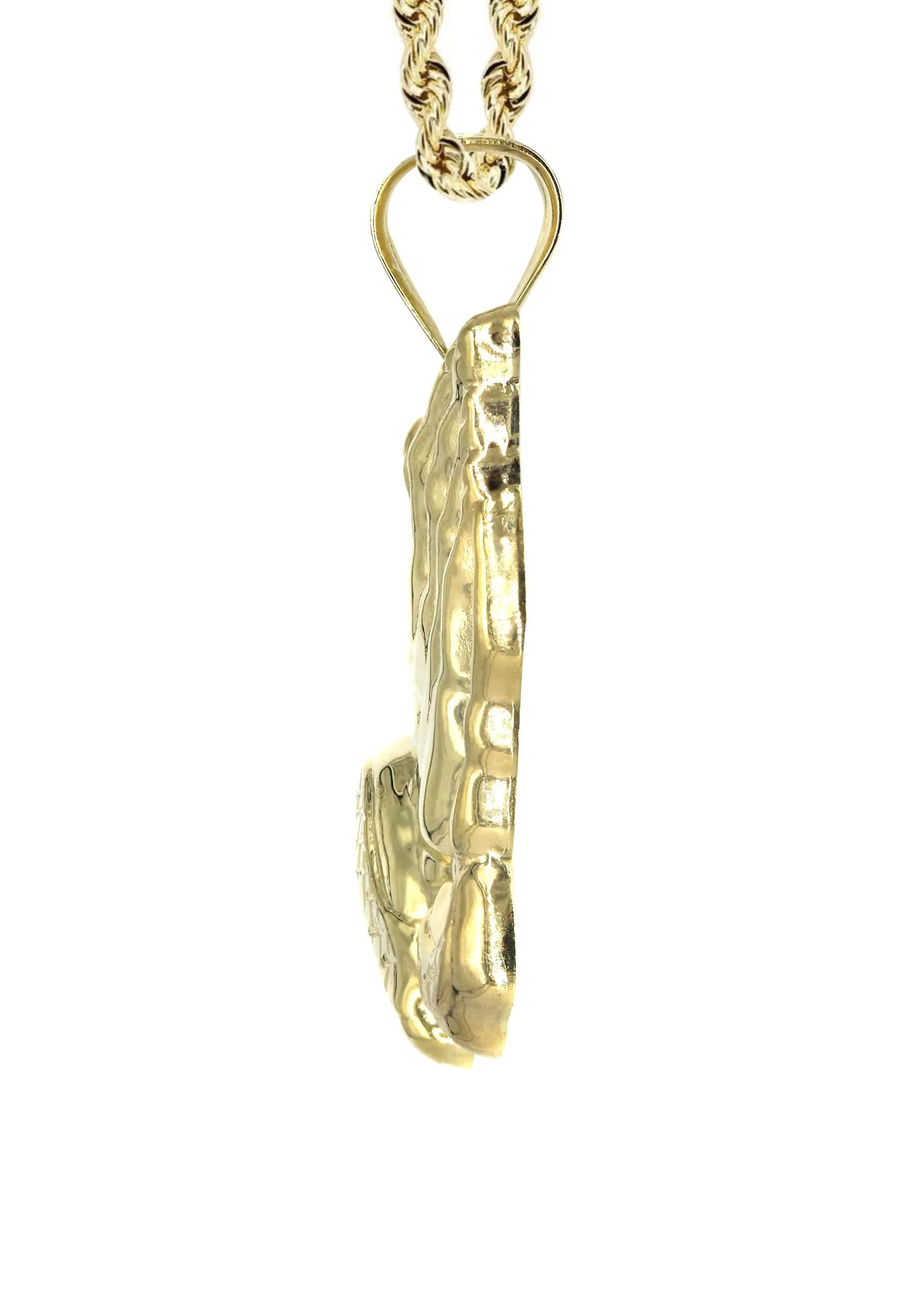 10K Yellow Gold Praying Hands Necklace | Appx. 12.6 Grams