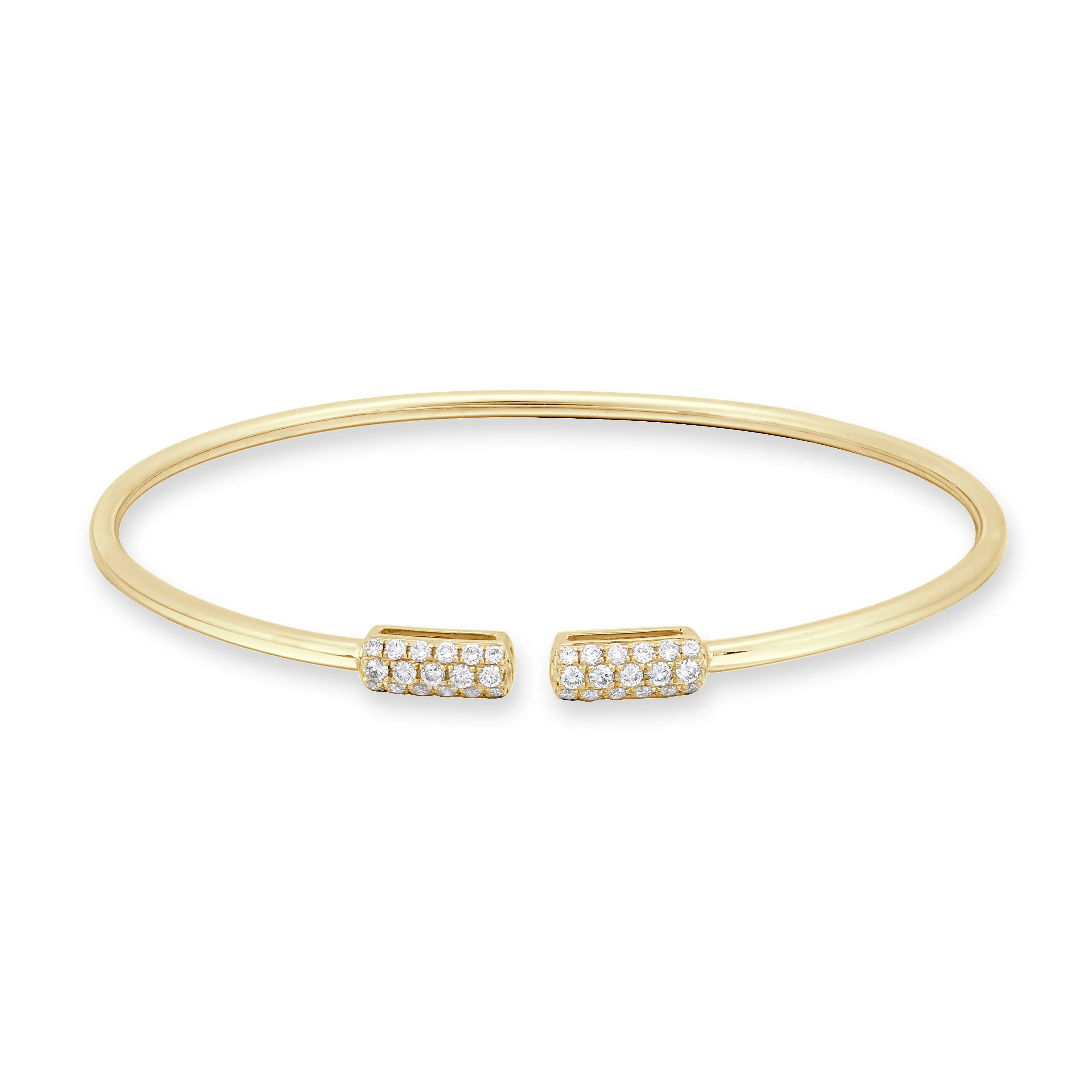 14k Gold & Diamond Flexible Bangle - 0.33ct