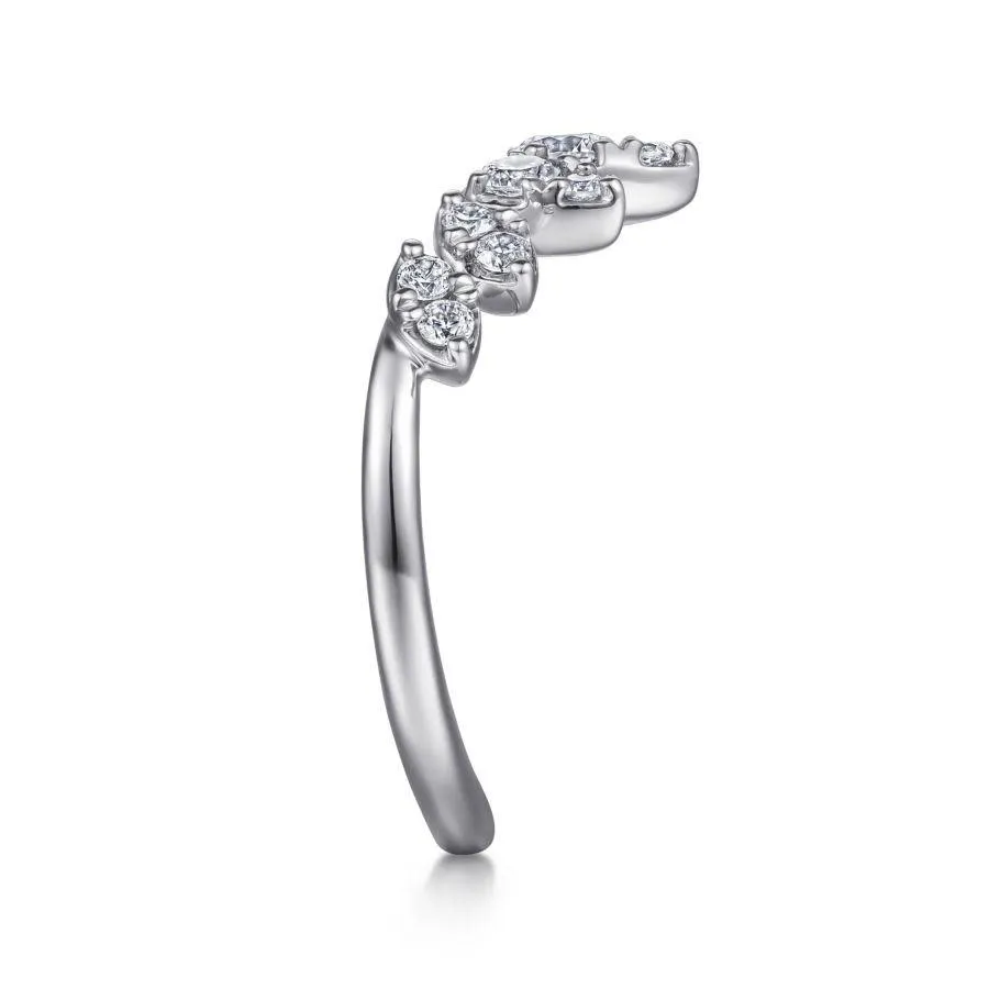 14K White Gold Diamond Fashion Ladies Ring