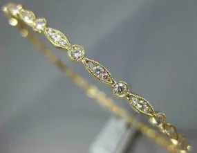 1.58CT DIAMOND 18K YELLOW GOLD 3D ROUND INFINITY ETOILE ETERNITY BANGLE BRACELET