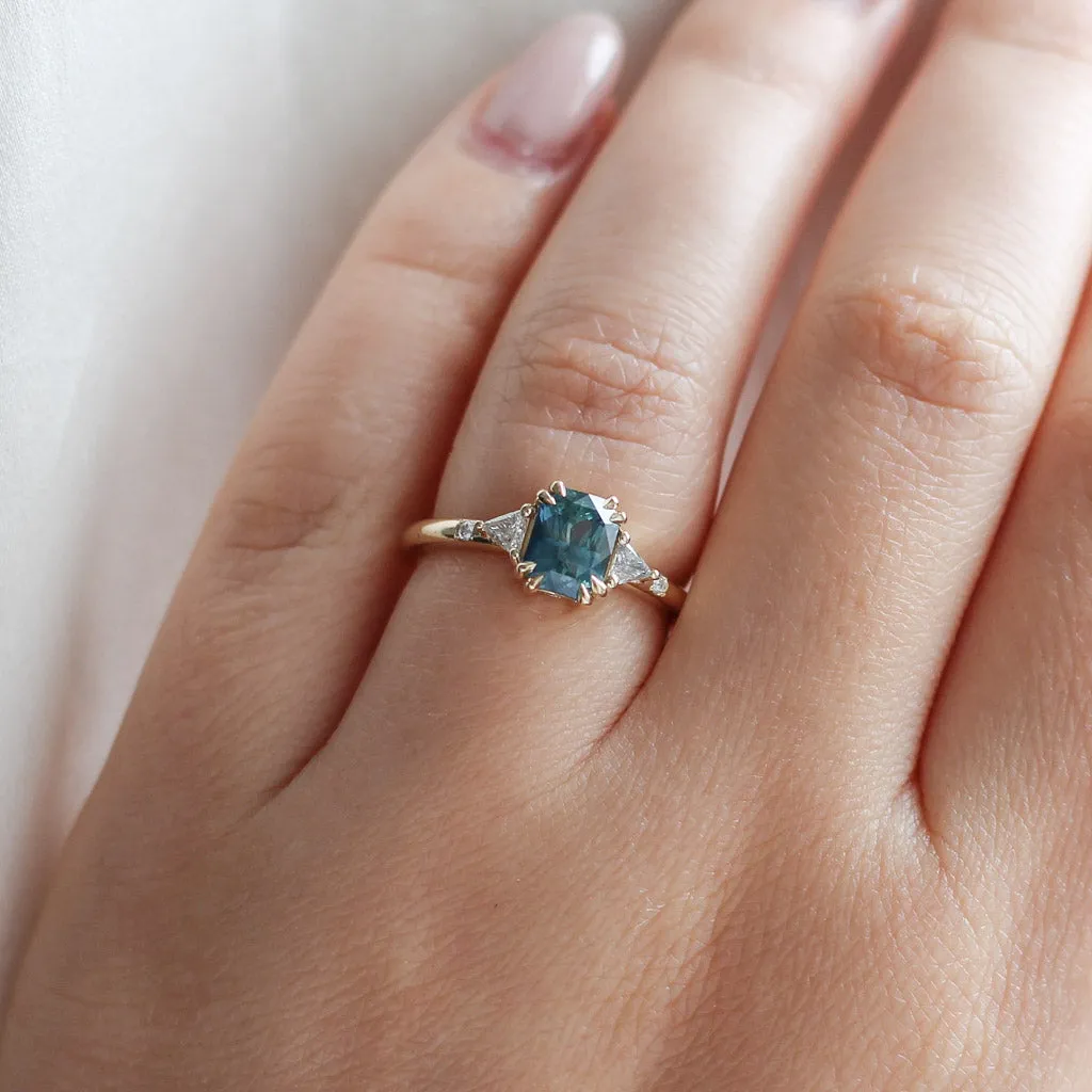 1.58ct Lily Montana Teal Sapphire Ring