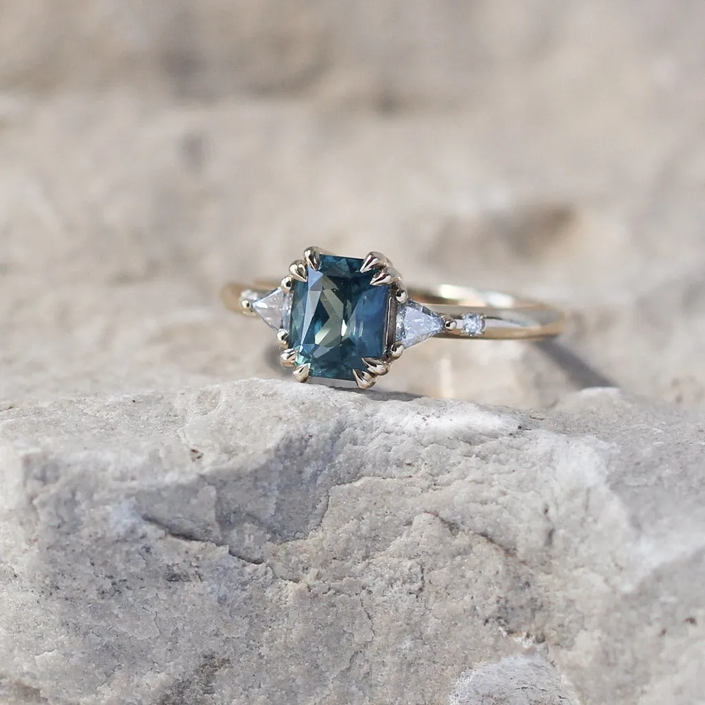 1.58ct Lily Montana Teal Sapphire Ring