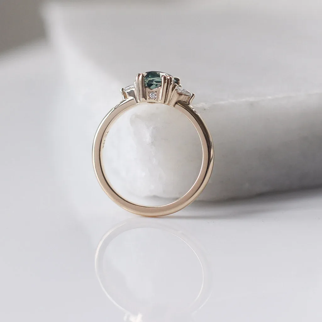 1.58ct Lily Montana Teal Sapphire Ring