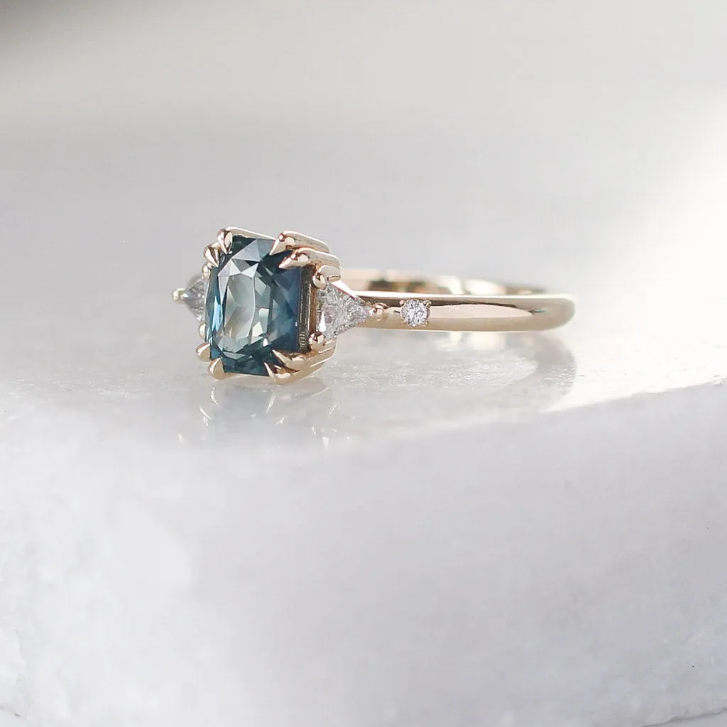 1.58ct Lily Montana Teal Sapphire Ring