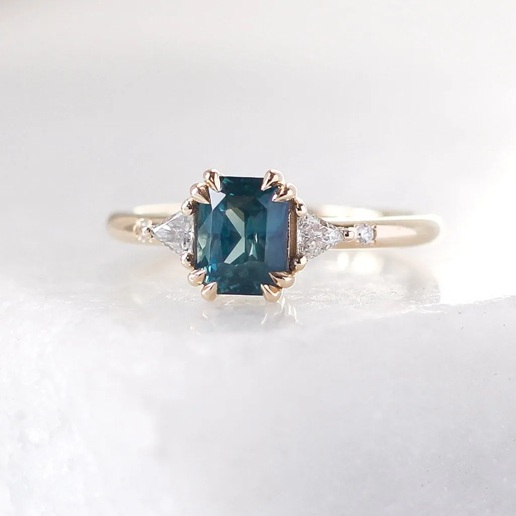 1.58ct Lily Montana Teal Sapphire Ring