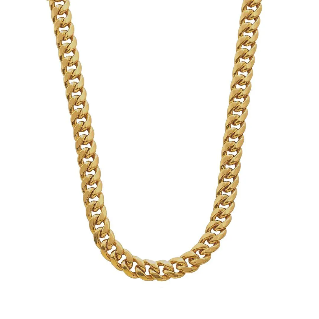 18K Gold Cuban Chain Necklace