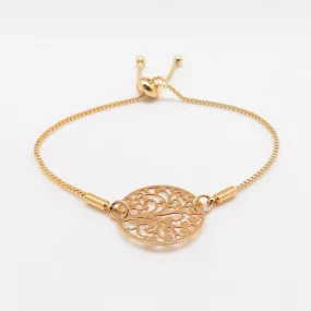 18K Gold-Filled Tree Charm Bracelet