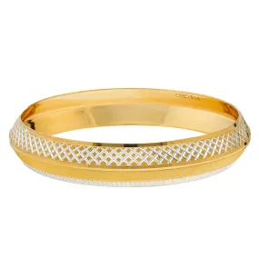 22K Yellow & White Gold Kada Bangle (44.6gm)