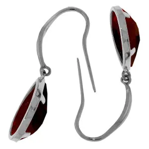 5 Carat 14K Solid White Gold Baby Breath Garnet Earrings