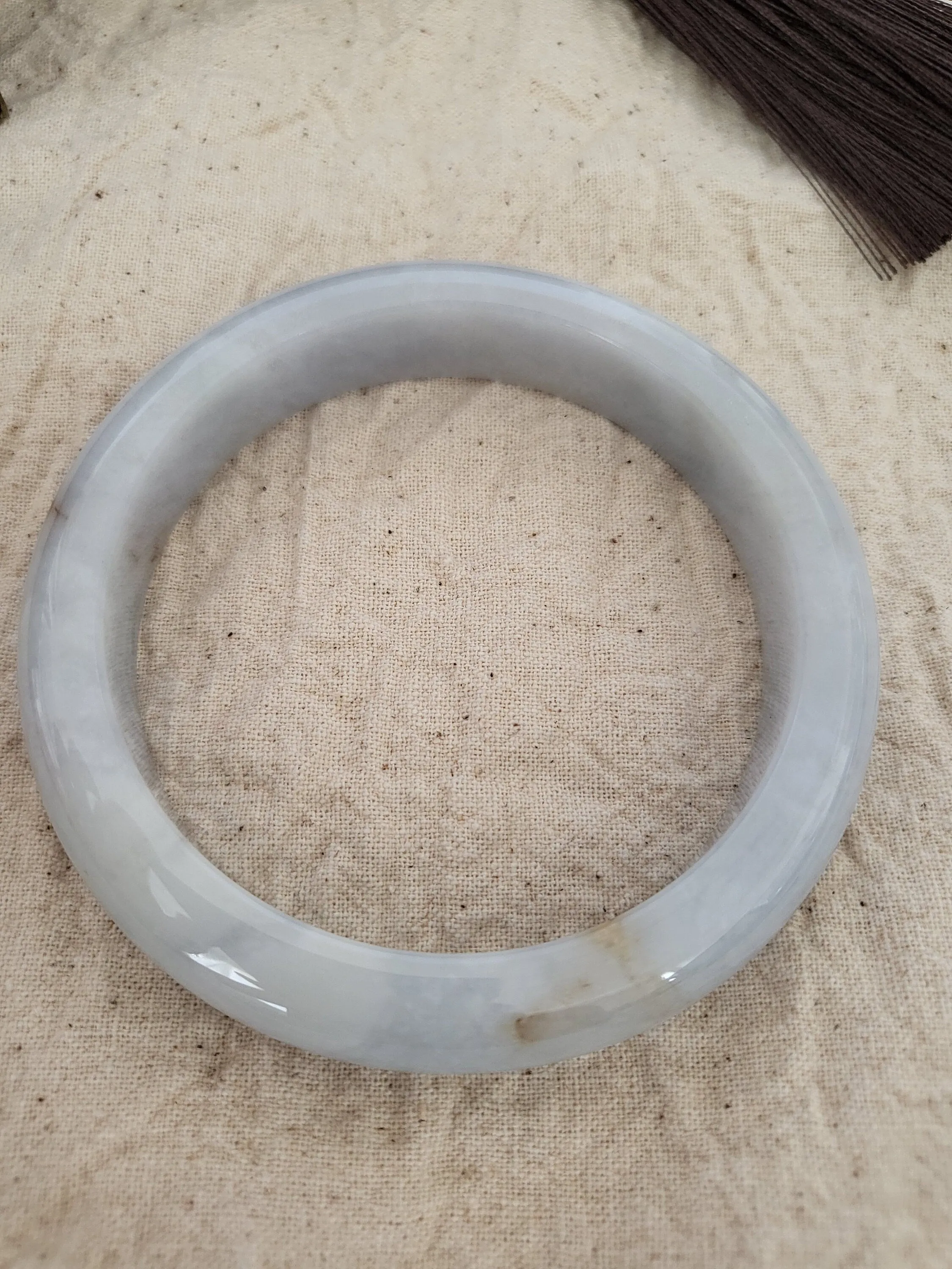 57.8mm Lavender Jadeite Grade A Bangle Natural Burma Jade Purple [LAVENDER DREAMS COLLECTION]