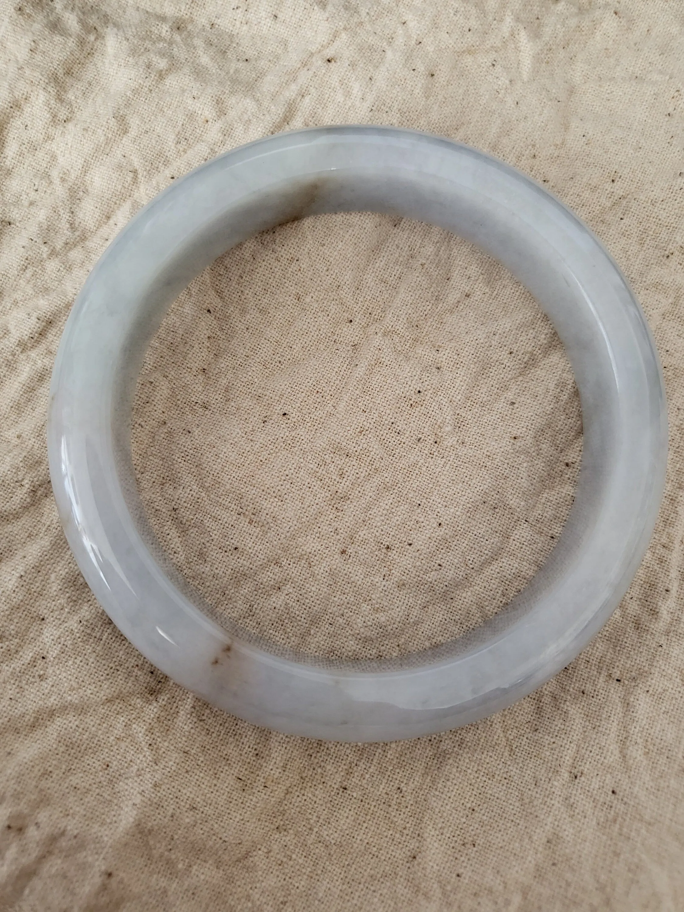 57.8mm Lavender Jadeite Grade A Bangle Natural Burma Jade Purple [LAVENDER DREAMS COLLECTION]