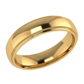 5mm Men's Wedding Band Ring 14K Gold