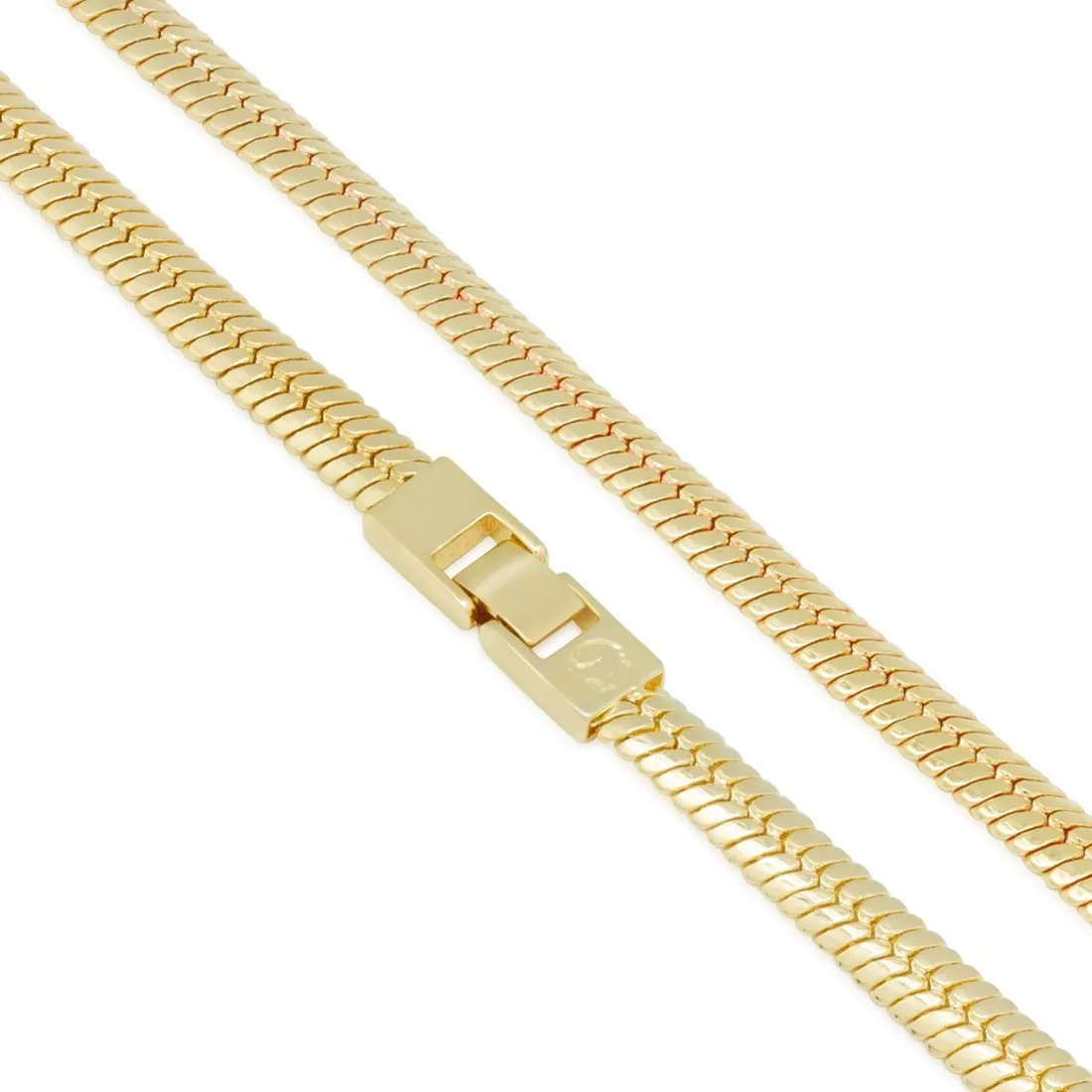 8mm 14K Gold Thick Herringbone Choker Set