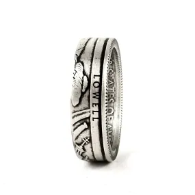 99.9% Fine Silver Lowell National Park Quarter Ring