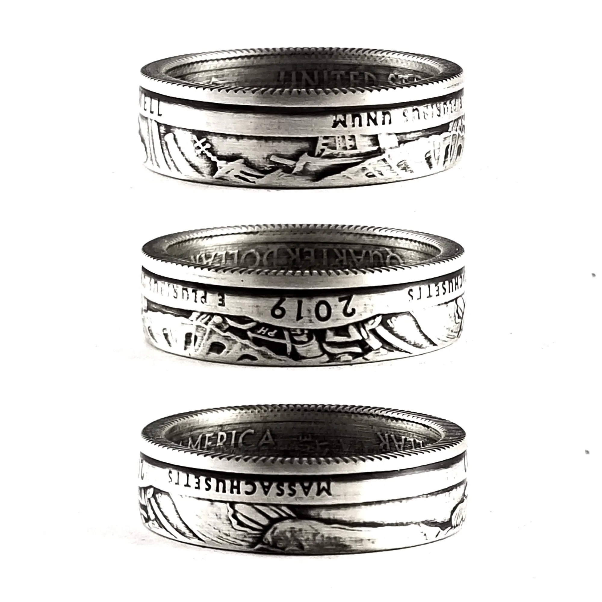 99.9% Fine Silver Lowell National Park Quarter Ring