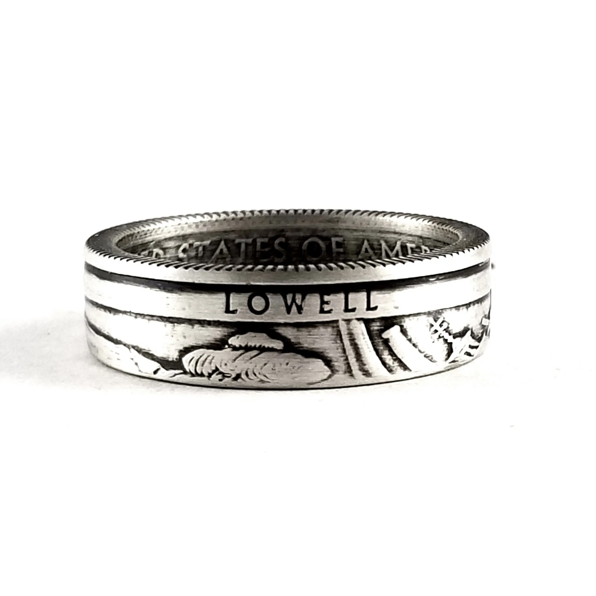 99.9% Fine Silver Lowell National Park Quarter Ring