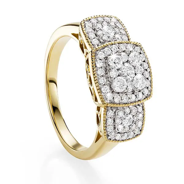 9CT GOLD 0.75CT DIAMOND RING