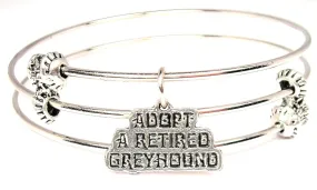 Adopt A Retired Greyhound Triple Style Expandable Bangle Bracelet