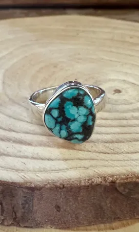 AMERICAN TURQUOISE and Silver Ring • Size 6