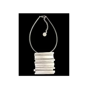 Antique Silver Layers Pendant Necklace