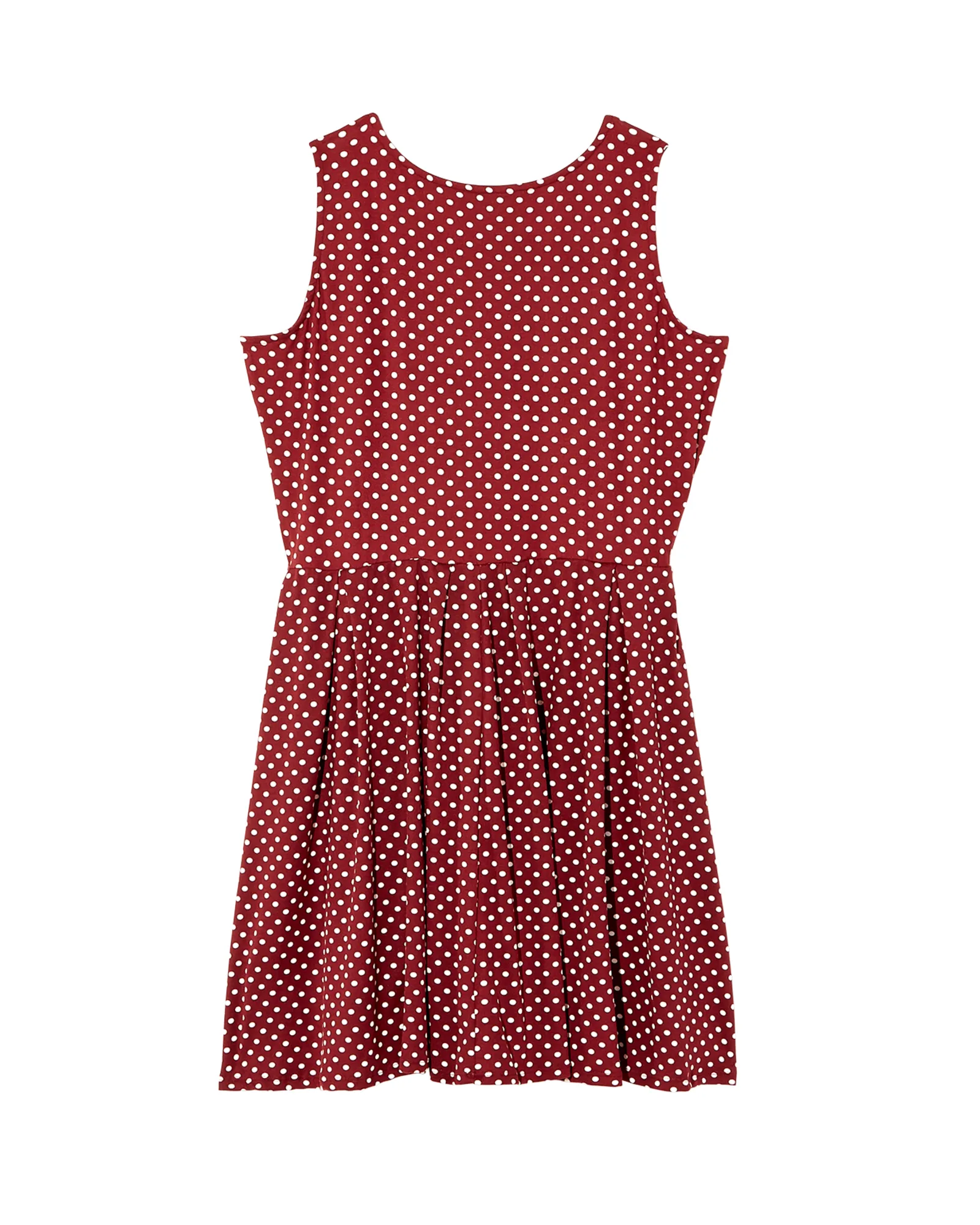 Aurora Sleeveless Fit and Flare Dress | Burgundy / Ivory