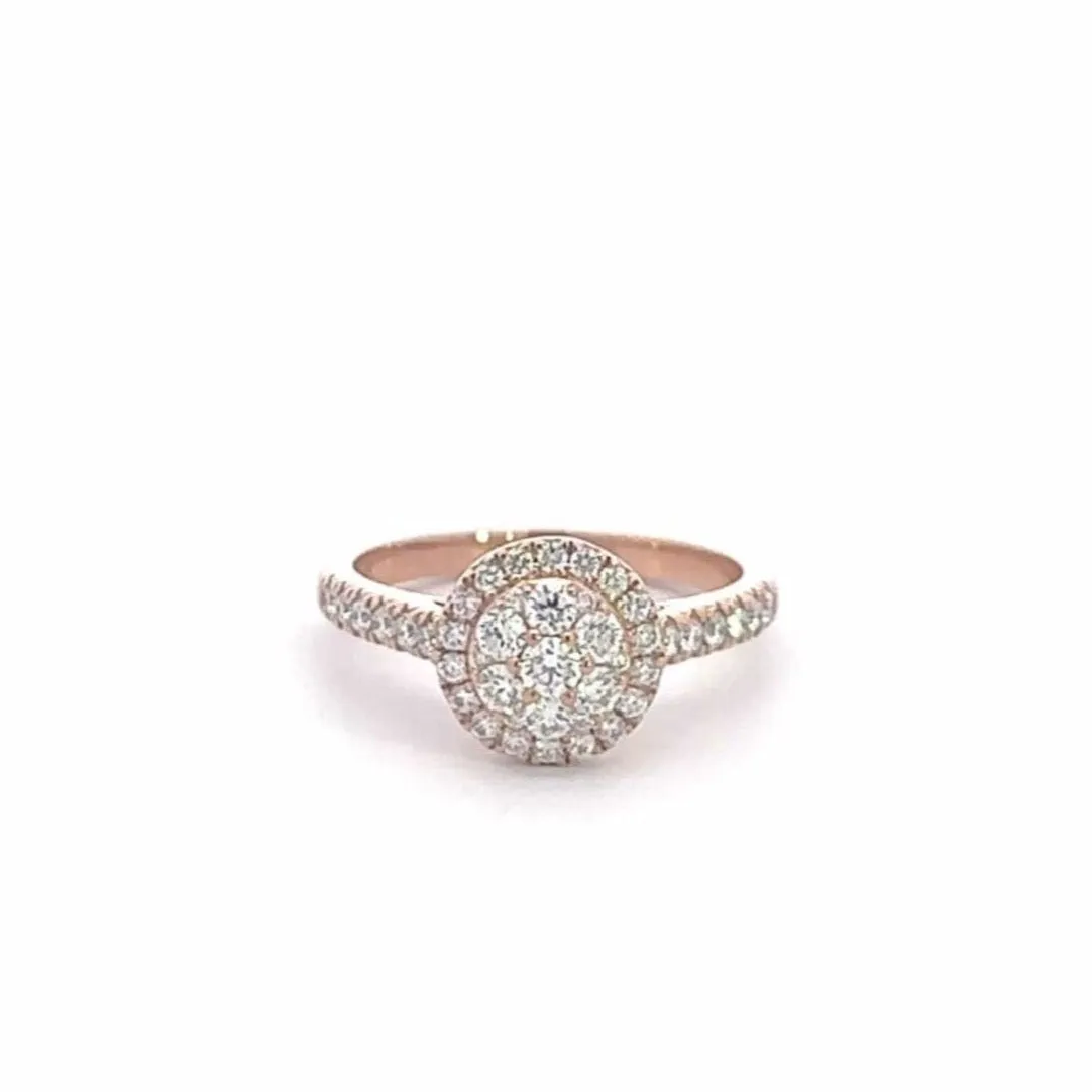 Baikalla 14k Rose Gold Diamond Engagement Ring