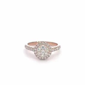 Baikalla 14k Rose Gold Diamond Engagement Ring