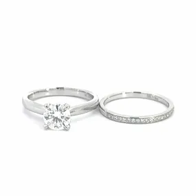 Baikalla™ 14k White Gold Moissanite Diamond Engagement Ring Sets