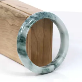 Baikalla Natural Burmese Blue-green Jadeite Jade Bangle Bracelet (59.45mm)#T076