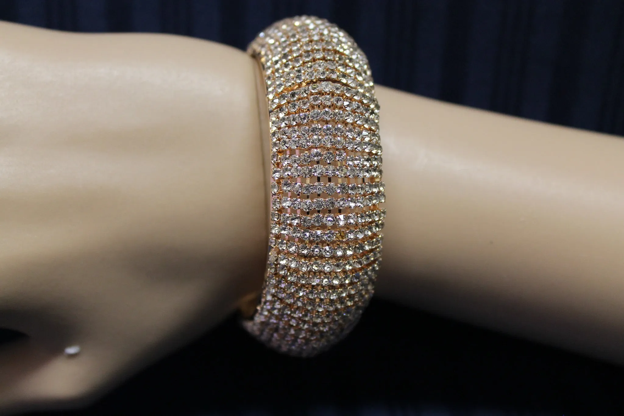 Bangle 4544 Golden Indian Bracelet Polki Jewelry Shieno Sarees