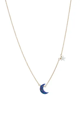 bara boheme | "MOON & STAR" Opal Necklace