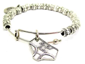 Big Girl Panties Metal Beaded Bracelet