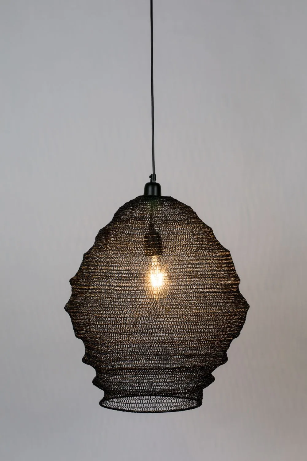 Black Iron Mesh Pendant Lamp L | DF Lena