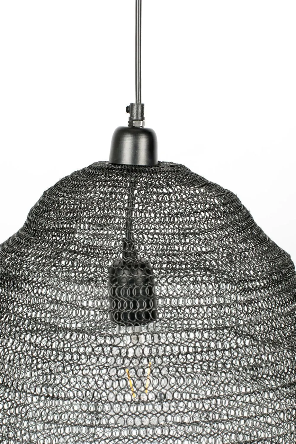 Black Iron Mesh Pendant Lamp L | DF Lena