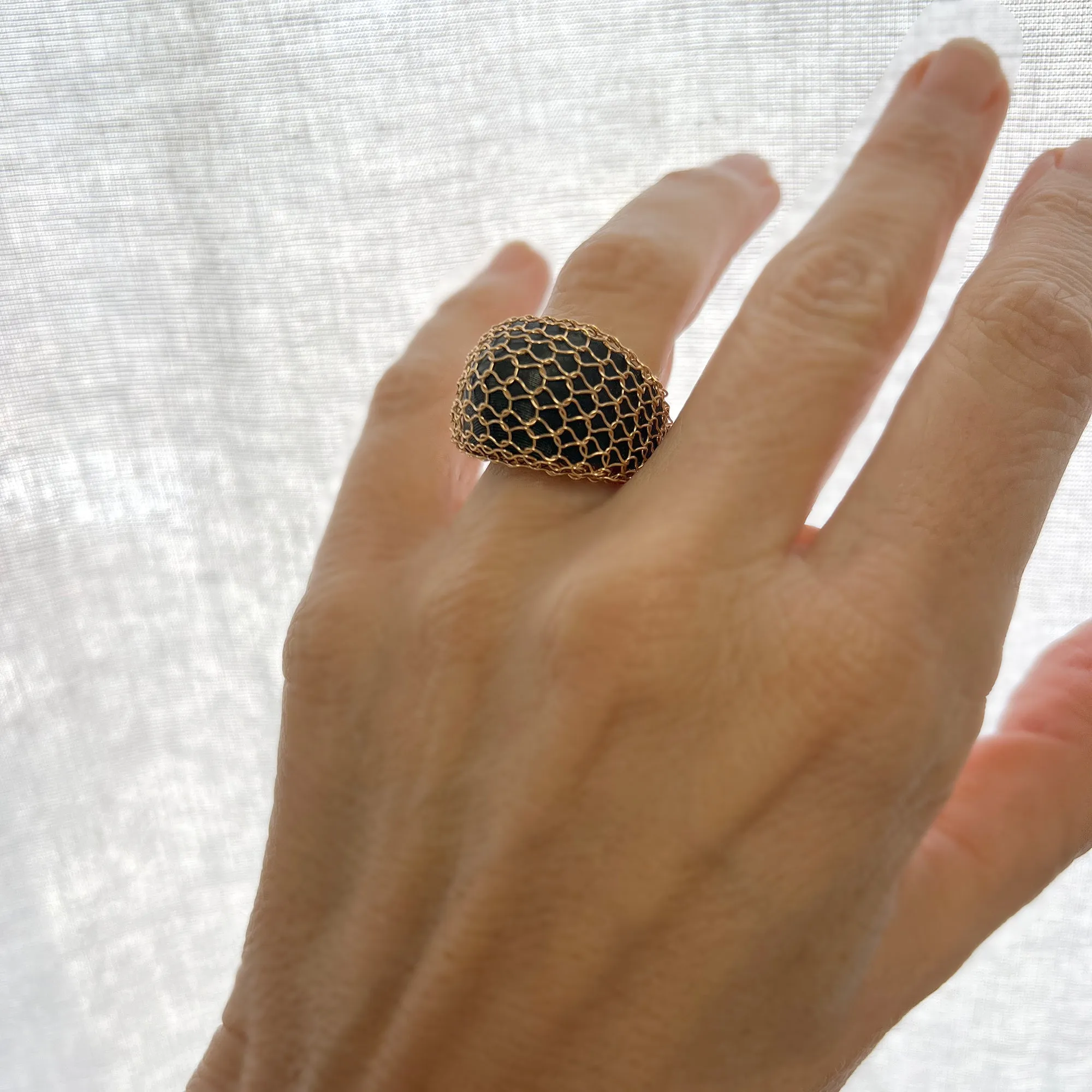 Blank Rings - Chunky cocktail rings - Wire Crochet Jewelry