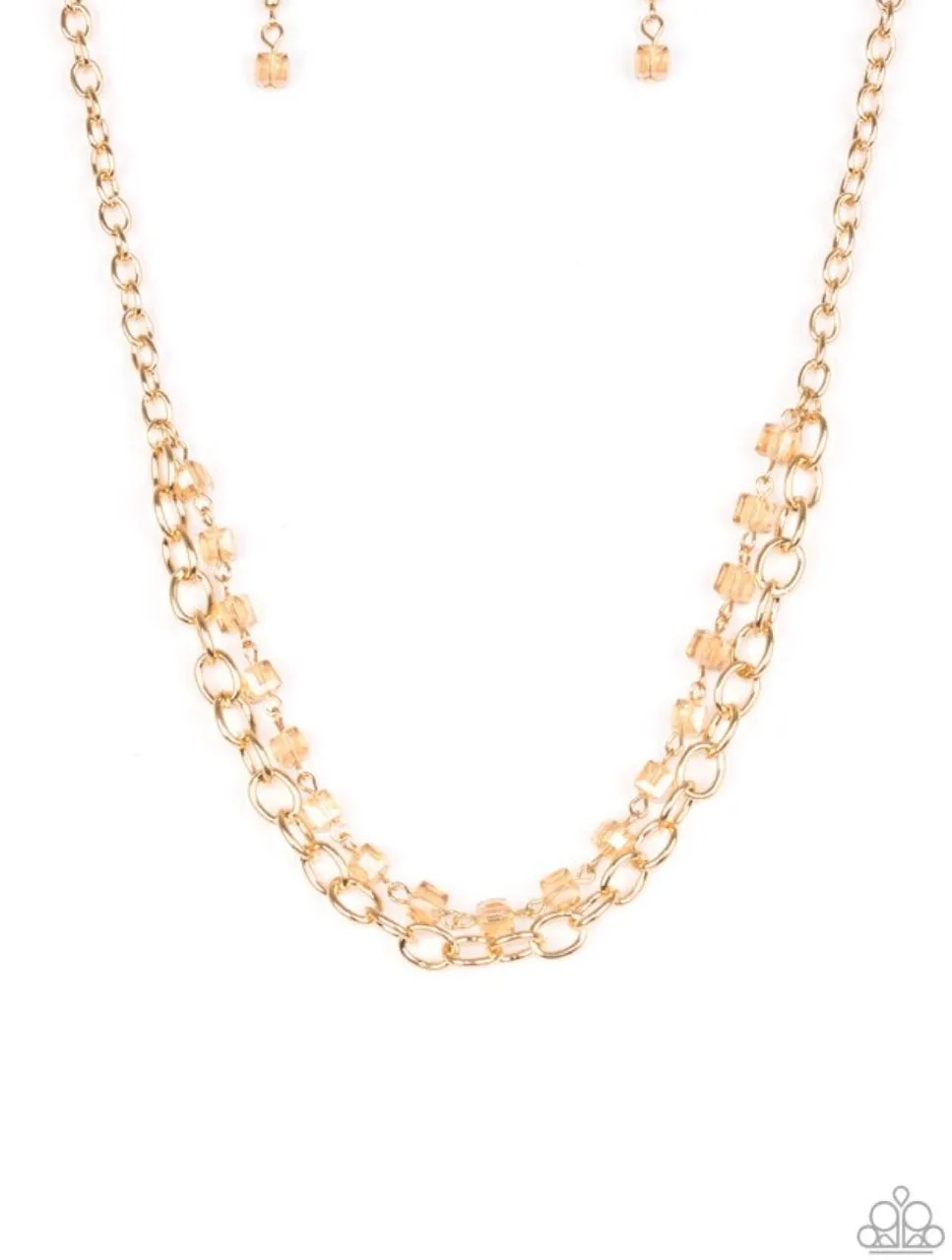 Block Party Princess Gold Necklace - Paparazzi Accessories