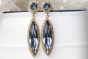 BLUE GOLD EARRINGS