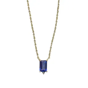 Blue Sapphire & Diamond Necklace