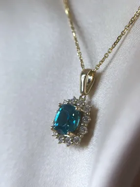 Blue Zircon Pendant