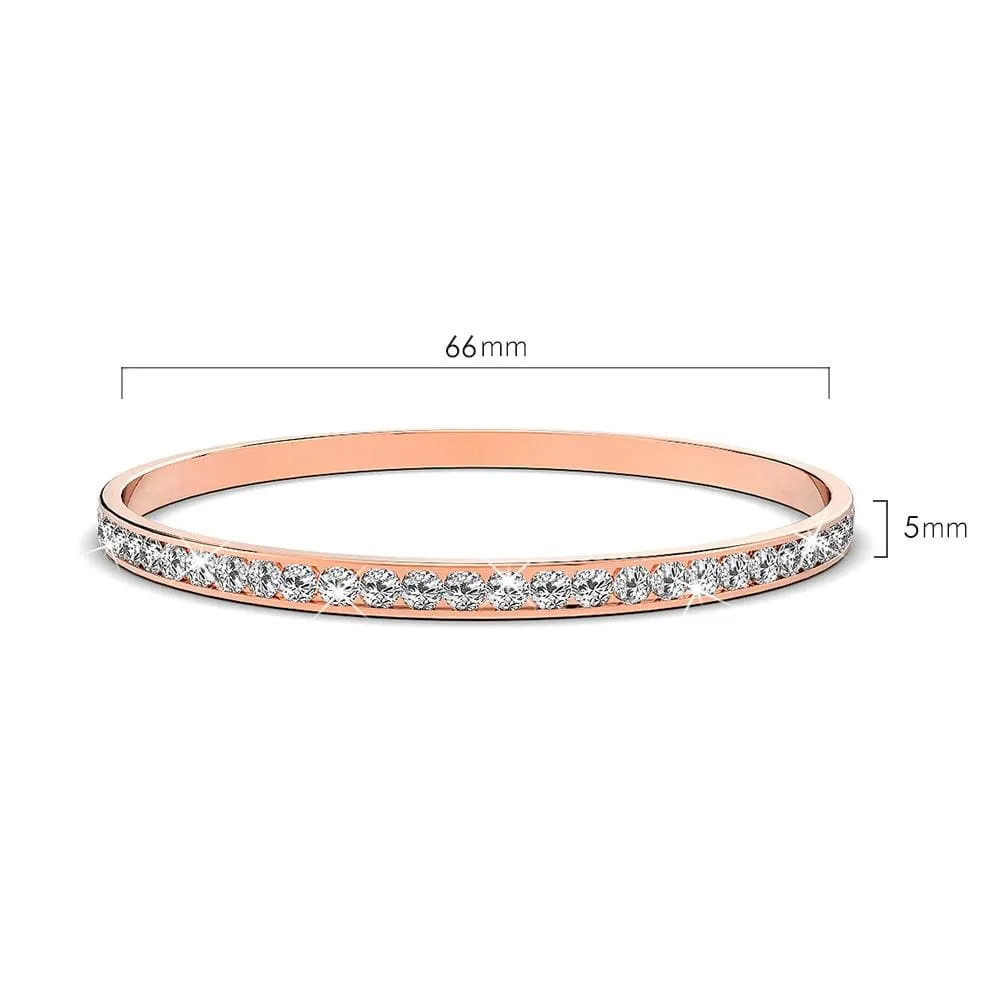 Boxed 3pc 360 Classic Bangle Set Embellished with SWAROVSKI Crystals