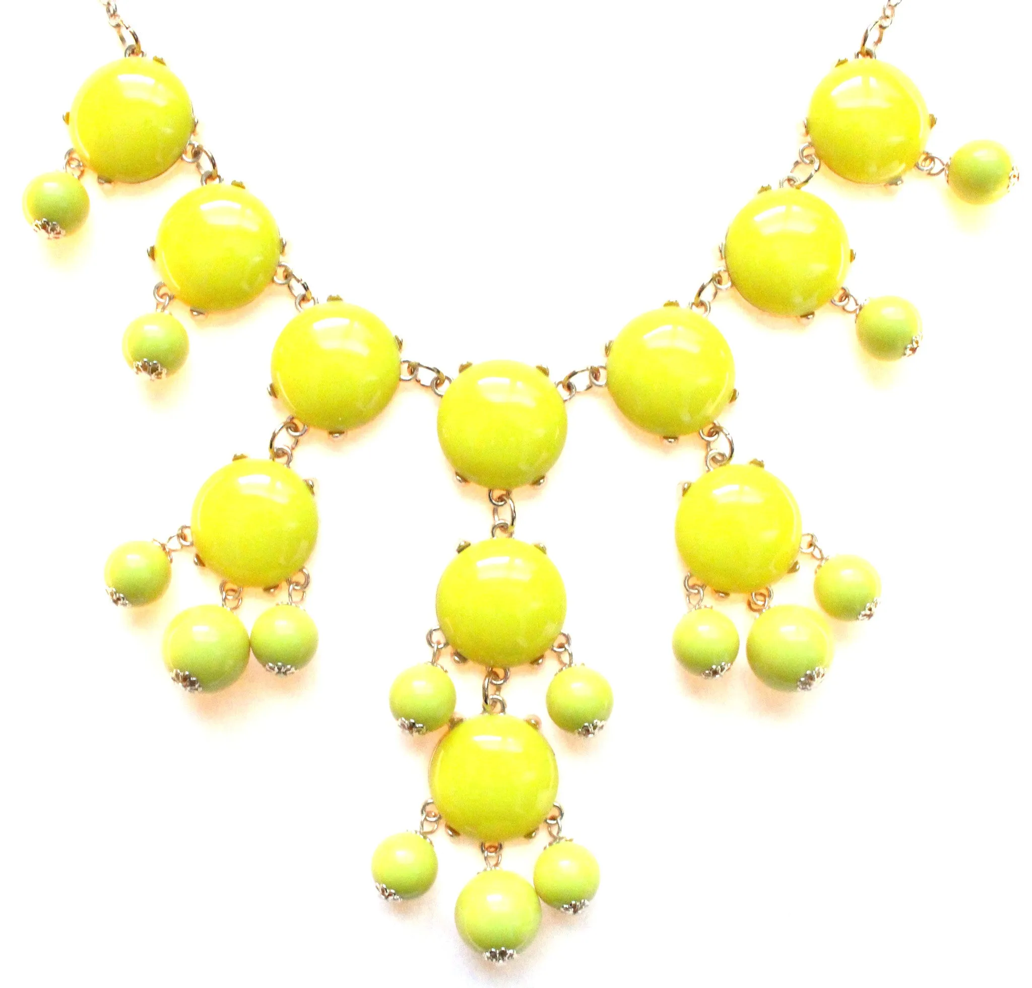 Bubble Statement Necklace- Yellow