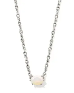 Cailin Silver Pendant Necklace in Champagne Opal Crystal