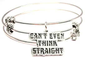 Cant Even Think Straight Triple Style Expandable Bangle Bracelet