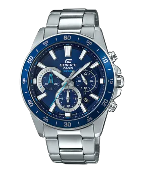 Casio Edifice Standard Chronograph Silver Stainless Steel Watch EFV570D-2A EFV-570D-2A