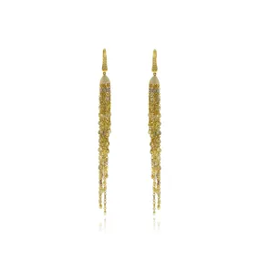 Chandelier Briolette Fancy Diamond Earrings