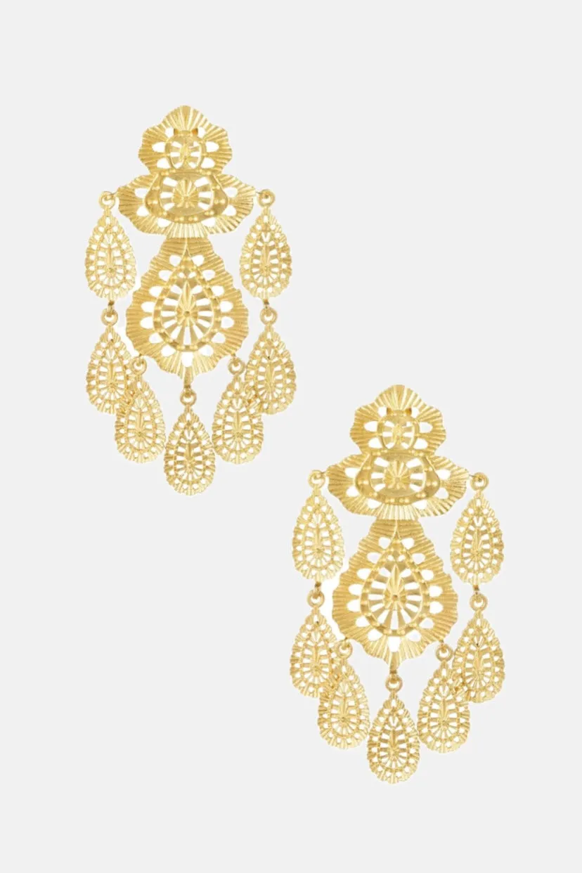 CHANDELIER EARRINGS "ELISABETH" GOLD