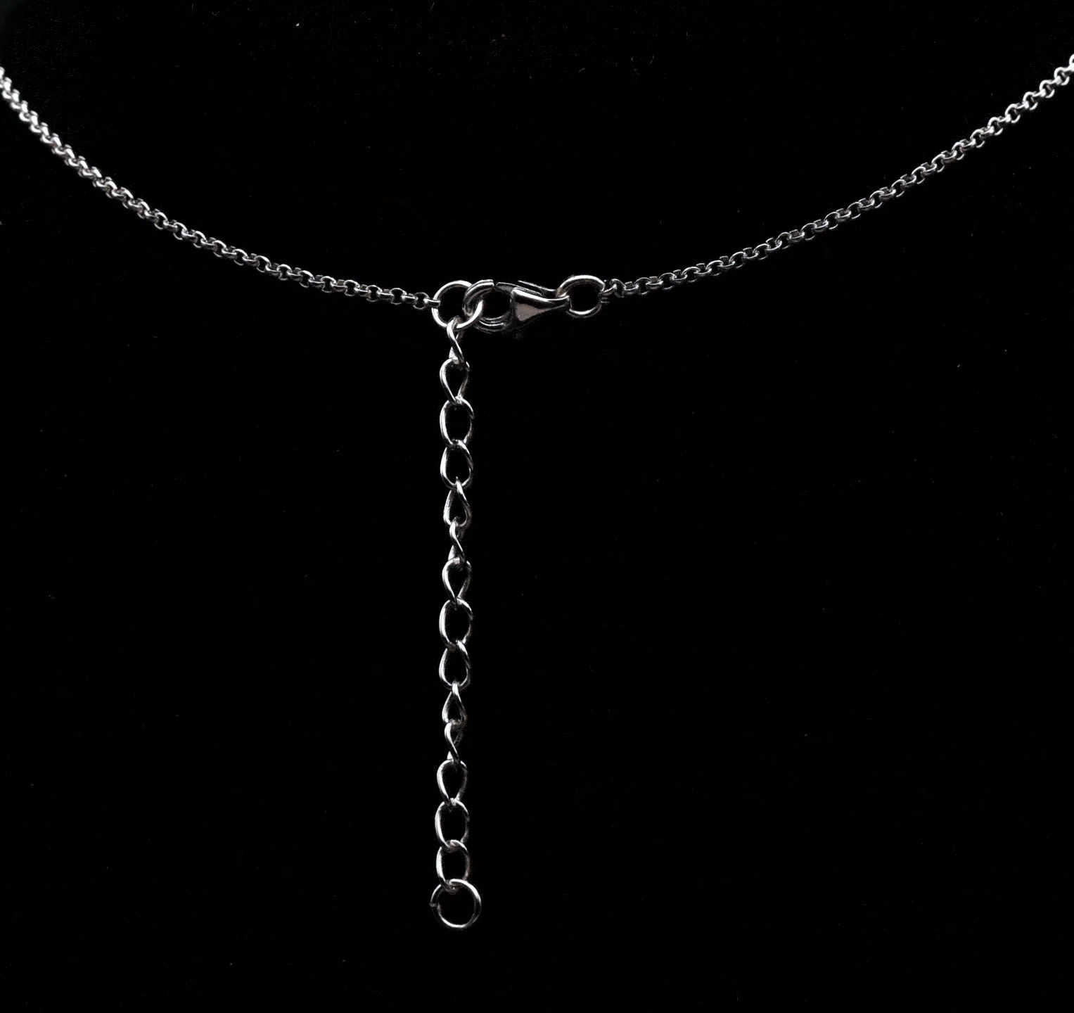 Charles Winston - Vintage Cubic Zirconia Sterling Silver Pendant Station Chain Necklace